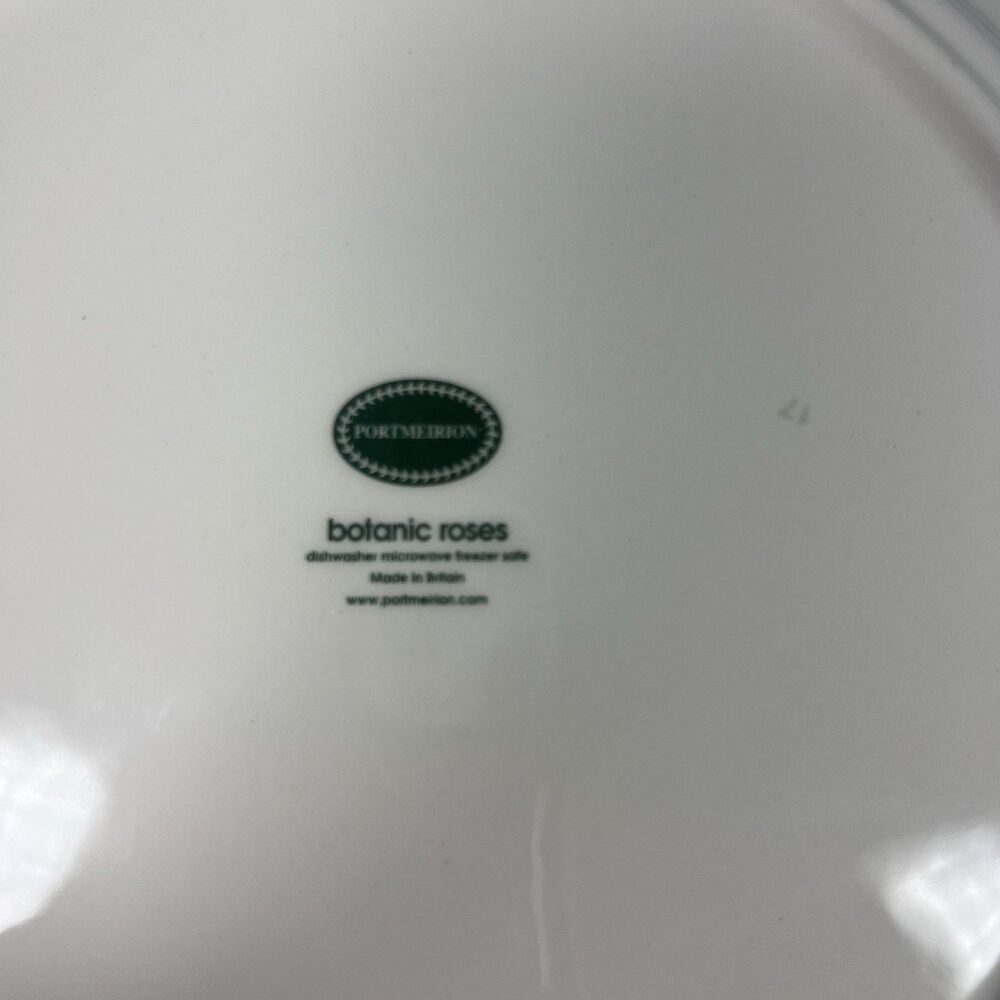 Portmeirion Botanic Roses Teasing Georgia 8.5” Salad Plate Yellow Roses Floral - Picture 4 of 5